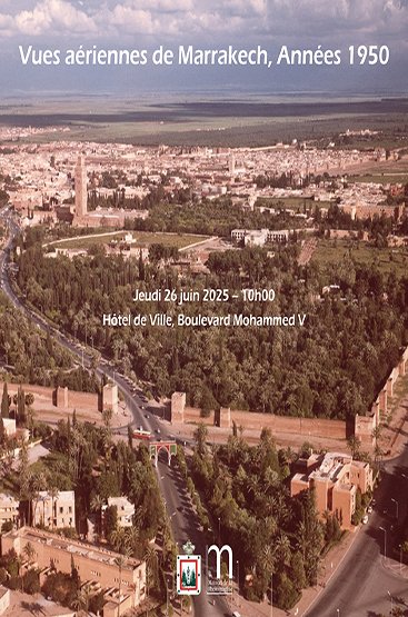 Vues aÃ©riennes de Marrakech, annÃ©es 1950