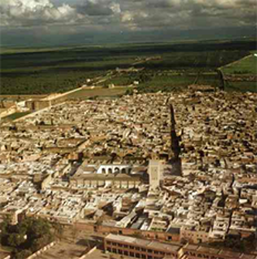 Mosquée de la Qasba et les jardins de l'Agdal circa 1950